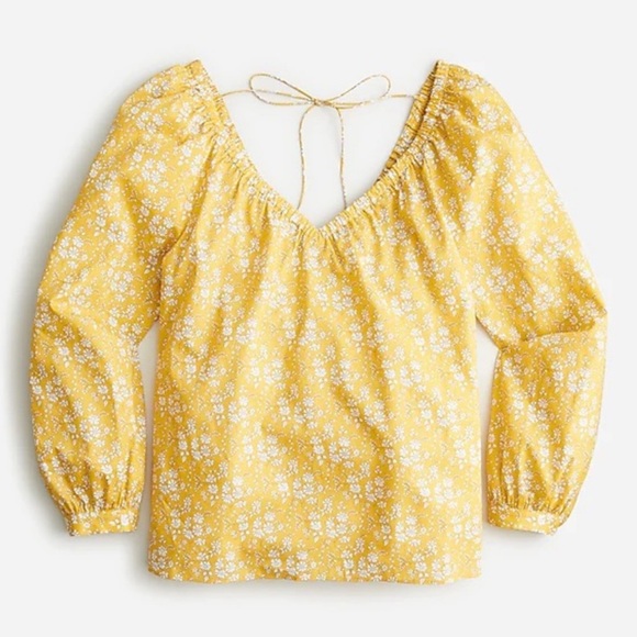 J. Crew Tops - NWT J. Crew x Liberty of Yellow Floral Top Size XL